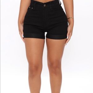 Fashion Nova Carter Black Denim Shorts